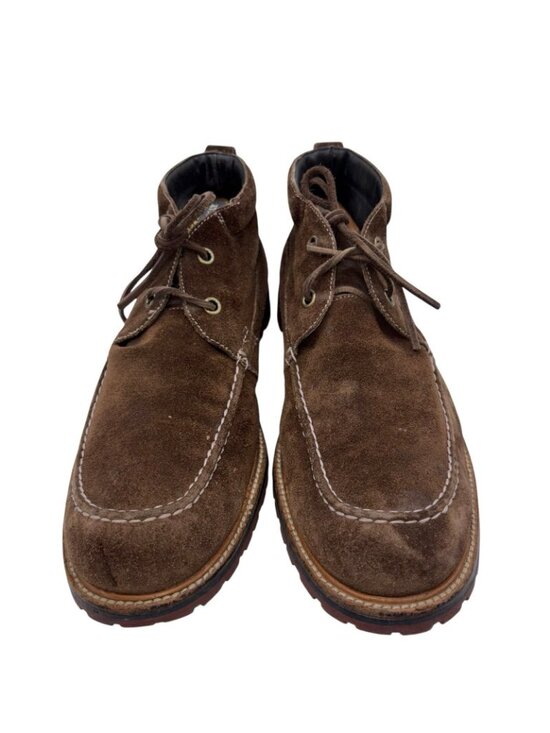 John Varvatos Boots Men\'s Size 13 M Chukka Lace Up Brown Suede Hipster Cap Toe main image 10